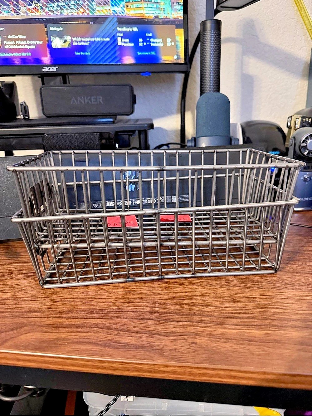 Wire Storage Baskets Gray